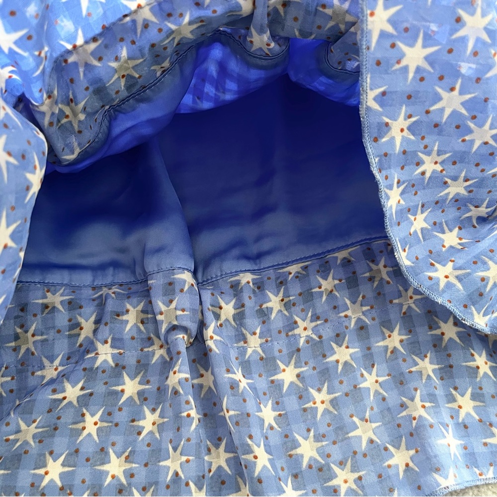STINE GOYA MALLOW STARS TOP BLUE SIZE SMALL TRENDY CHIC CONTEMPORARY ARTSY - Picture 5 of 11